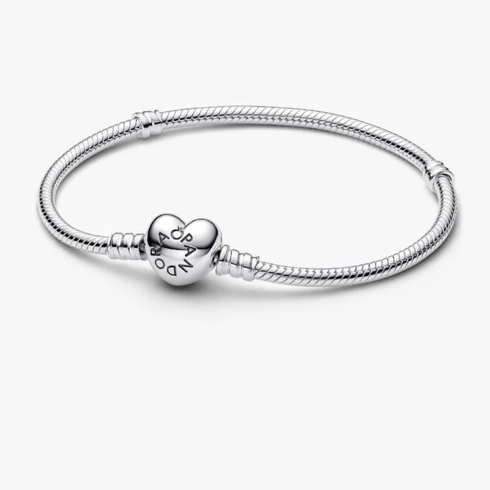 Pandora Silver Heart Charm Bracelet